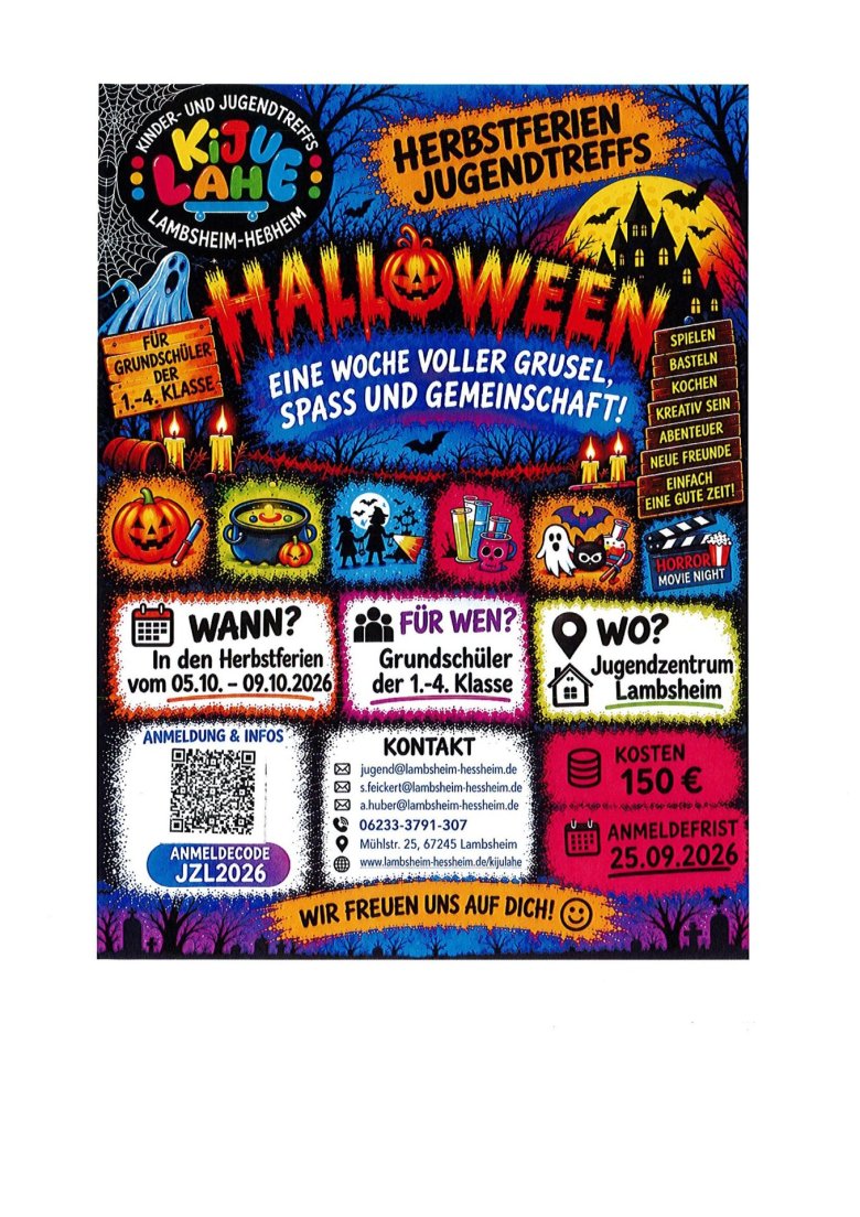 Flyer Kunterbunte Herbstwoche