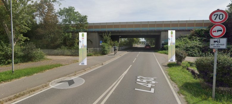 Straßensperrung Heßheim- Ersatzbushaltestelle