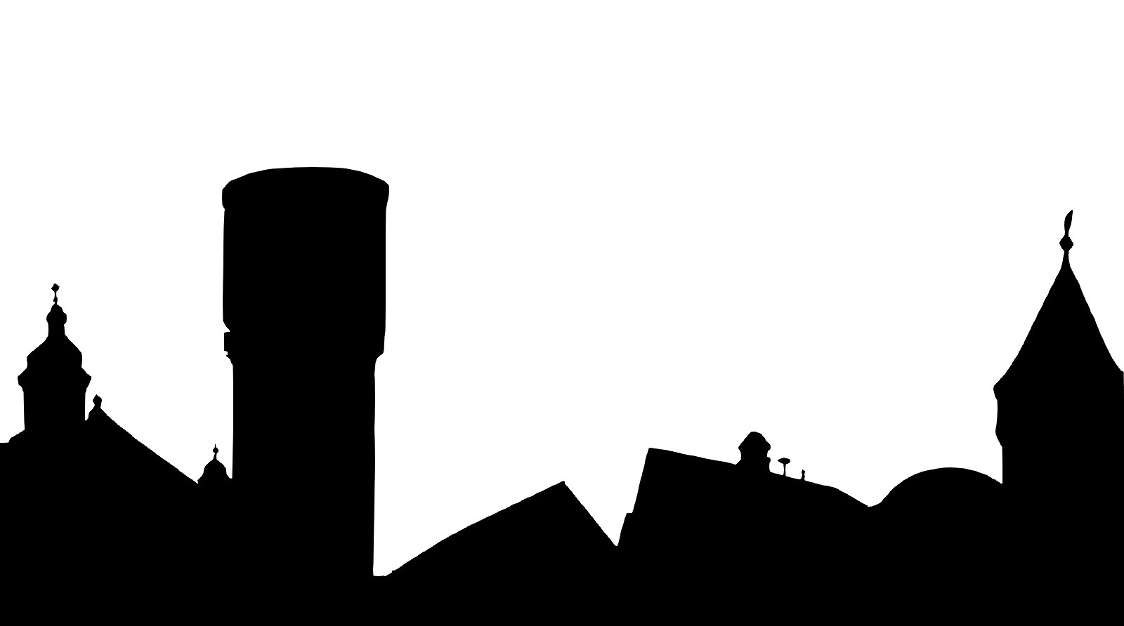 Skyline der Verbandsgemeinde mit weißem Hintergrund